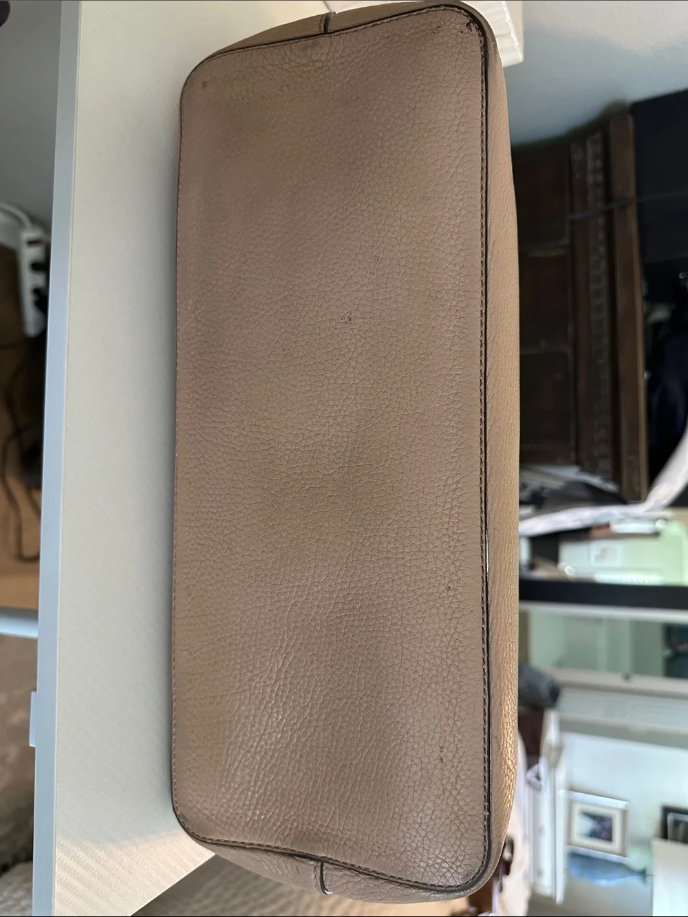 Tory Burch Beige Leather Tassel Tote